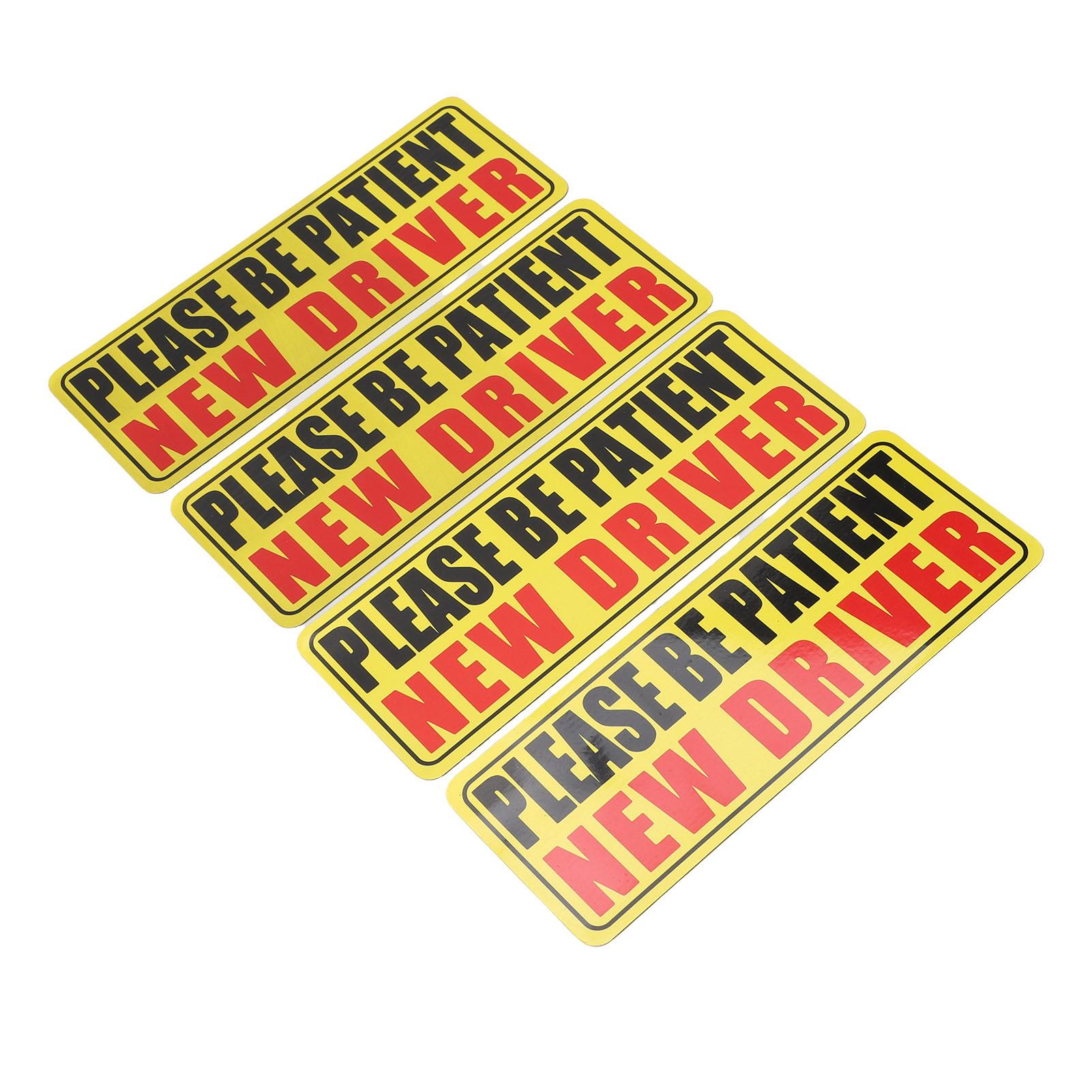 4 Stück Bitte Geduld Neuer Fahrer Magnet Wetterfest Wiederverwendbar Reflektierender Neuer Fahrer Aufkleber von Joom DACH