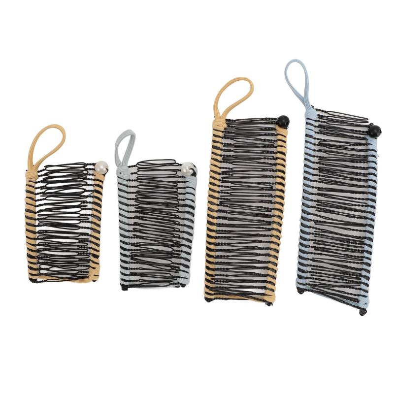 4 Stück Dehnbarer Bananen-Haarclip Vintage Bananen-Haarspange Klemmenkamm für Damen Blau Gelb von Joom DACH