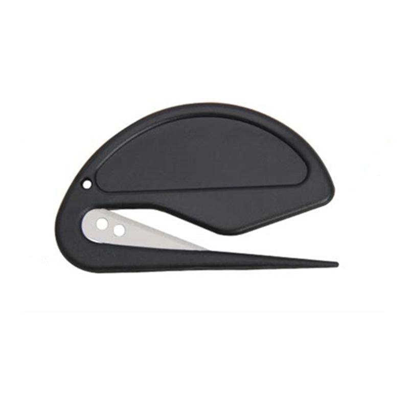 4 Stück Kunststoff-Brieföffner, Mini-Scharf-Brieföffner, Sicherheits-Mail-Umschlag, geschützte Papier-Schneideklinge 4pcs schwarz von Joom DACH