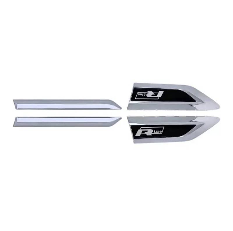 4 Stück Rline GTI 4MOTION Logo Auto Seitenkotflügel Emblem Abzeichen Stoßstangenstreifen Aufkleber für Polo Golf Jetta Touran Tiguan Passat Käfer Black Rline silber von Joom DACH