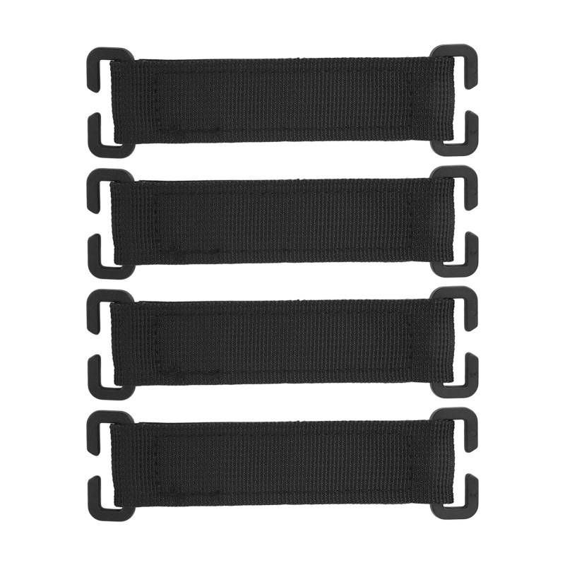 4 Stück Rucksack Molle Streifen Schwarz Starker Halt Starke Haftung Nylon Klettverschluss Molle Patch für von Joom DACH