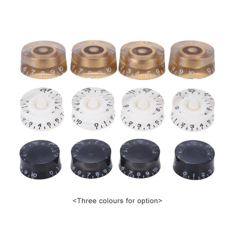 4 Stück Speed ​​Volume Tone Control Knöpfe für Gibson Les Paul Gitarre Ersatz E-Gitarre Teile goldgelb von Joom DACH