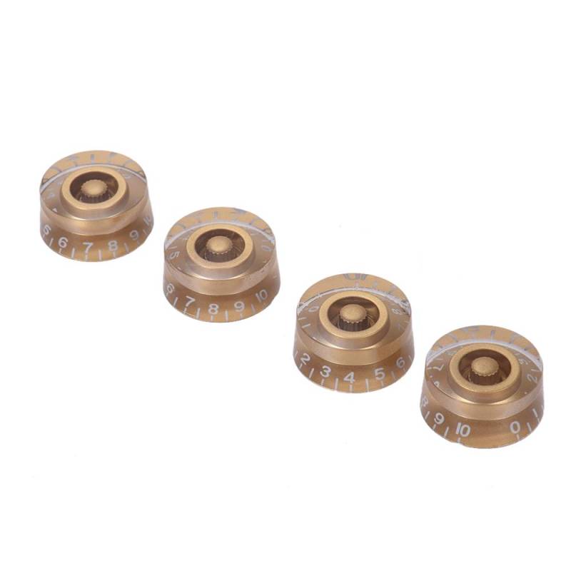 4 Stück Speed ​​Volume Tone Control Knöpfe für Gibson Les Paul Gitarre Ersatz E-Gitarre Teile goldgelb von Joom DACH