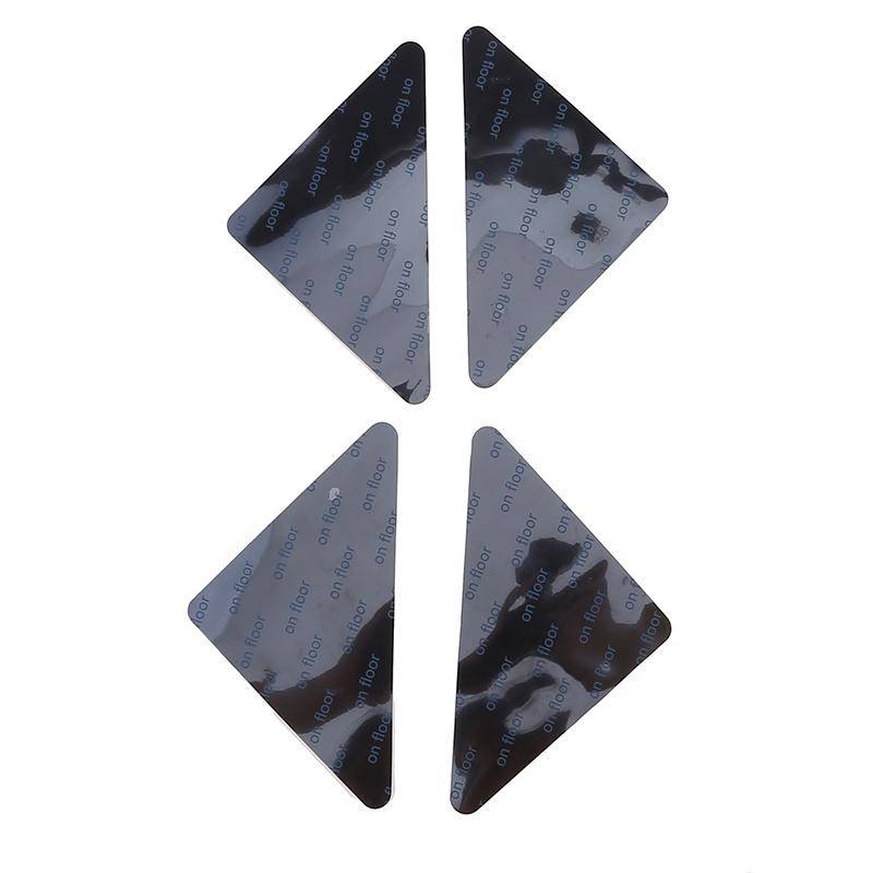 4 Stück Teppichgreifer, rutschfest, wiederverwendbar, waschbar, Anti-Curl-Teppichaufkleber, Fußmatten, Anti-Rutsch-Befestigungspads, Flicken Triangle von Joom DACH