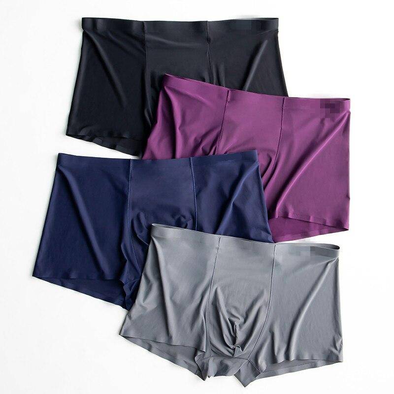 4 Stücke Herren Unterwäsche Seide Konvex Boxer Nahtlose Shorts Hosen Eis Boxer Homme Unterhose Größe L-XXXL L von Joom DACH