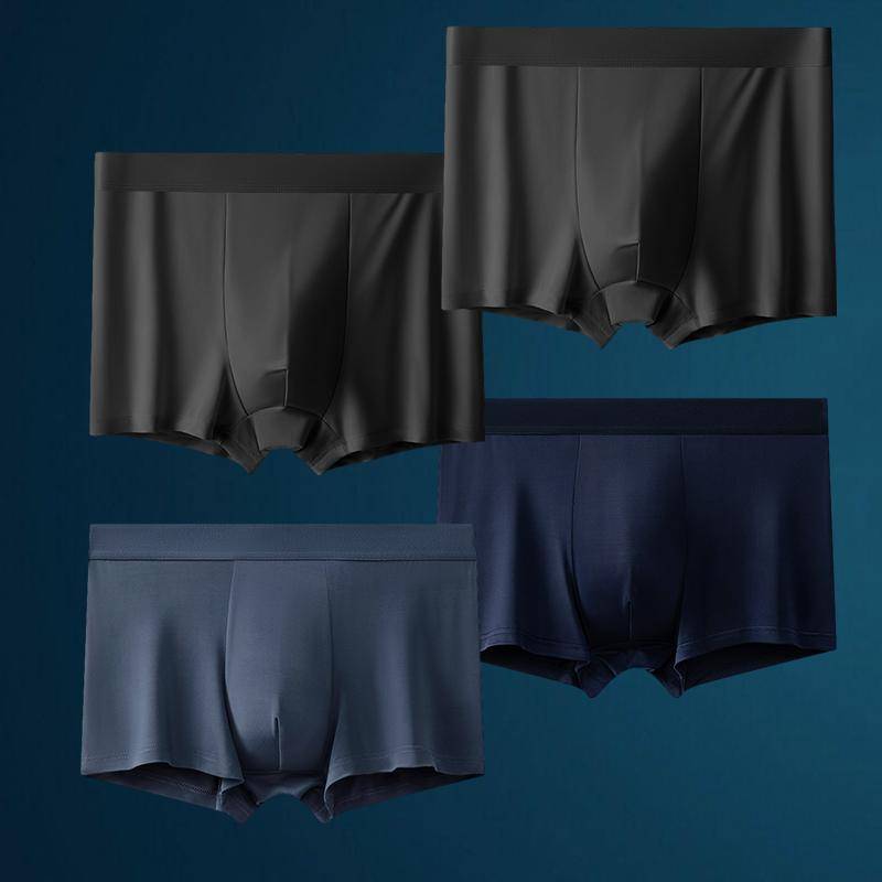 4 Stücke Herren Unterwäsche Seide Konvex Boxer Nahtlose Shorts Hosen Eis Boxer Homme Unterhose Größe L-XXXL XXL von Joom DACH