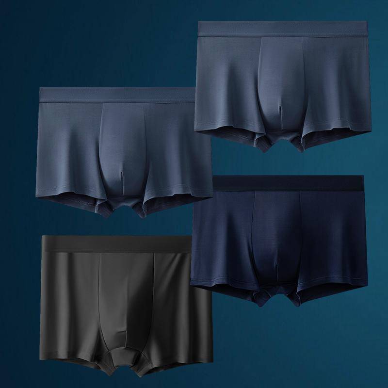 4 Stücke Herren Unterwäsche Seide Konvex Boxer Nahtlose Shorts Hosen Eis Boxer Homme Unterhose Größe L-XXXL XXXL von Joom DACH