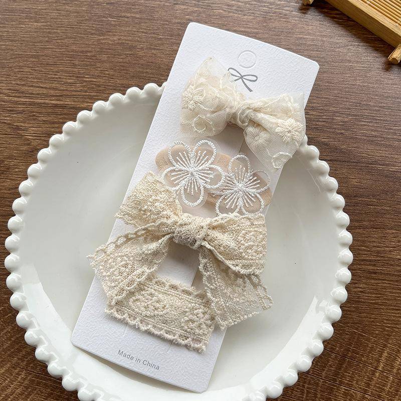 4 Stücke Kinder Haarspangen Spitze Bär Bögen Mädchen Stirnbänder Kinder Haarnadeln Baby Haarschmuck Winter Wolle Stricken Haarspangen kosmische und latte von Joom DACH