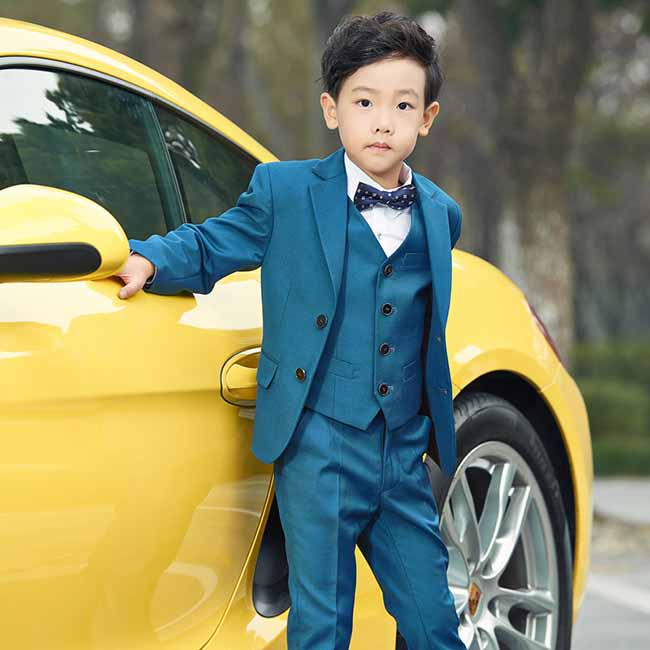 4 Stücke Kinder Hochzeit Blazer Anzug Marke Blume Jungen Formale Smoking Schule Anzug Kinder Herbst Kleidung Set 100 von Joom DACH