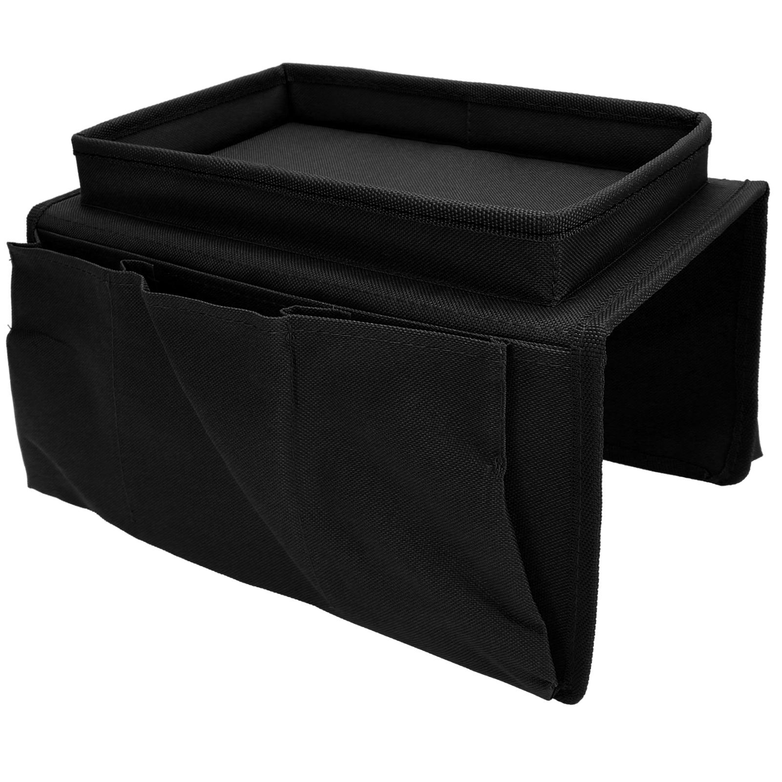 4 Taschen Sofa Armlehne TV Fernbedienung Organizer Sessel Couch Tasche mit Getränkehalter Ablage Schwarz schwarz von Joom DACH