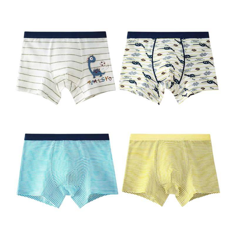 4 Teile/los Baumwolle Kinder Jungen Unterwäsche Boxer Baby Kinder Höschen Slips für Junge Teenager Unterhose 2-12Y 110 von Joom DACH