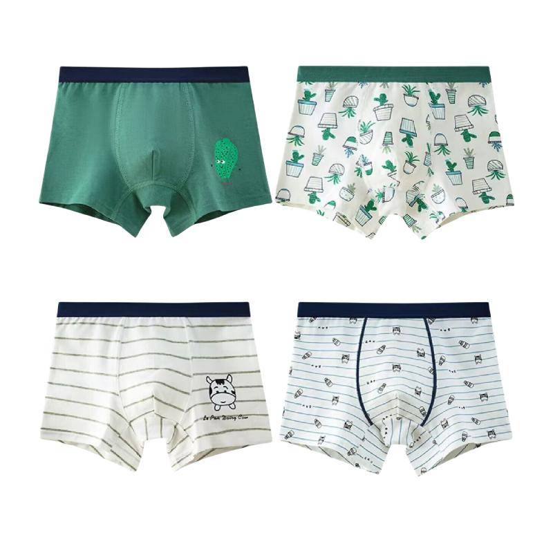 4 Teile/los Baumwolle Kinder Jungen Unterwäsche Boxer Baby Kinder Höschen Slips für Junge Teenager Unterhose 2-12Y 150 von Joom DACH