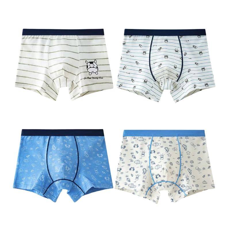 4 Teile/los Baumwolle Kinder Jungen Unterwäsche Boxer Baby Kinder Höschen Slips für Junge Teenager Unterhose 2-12Y 170 von Joom DACH