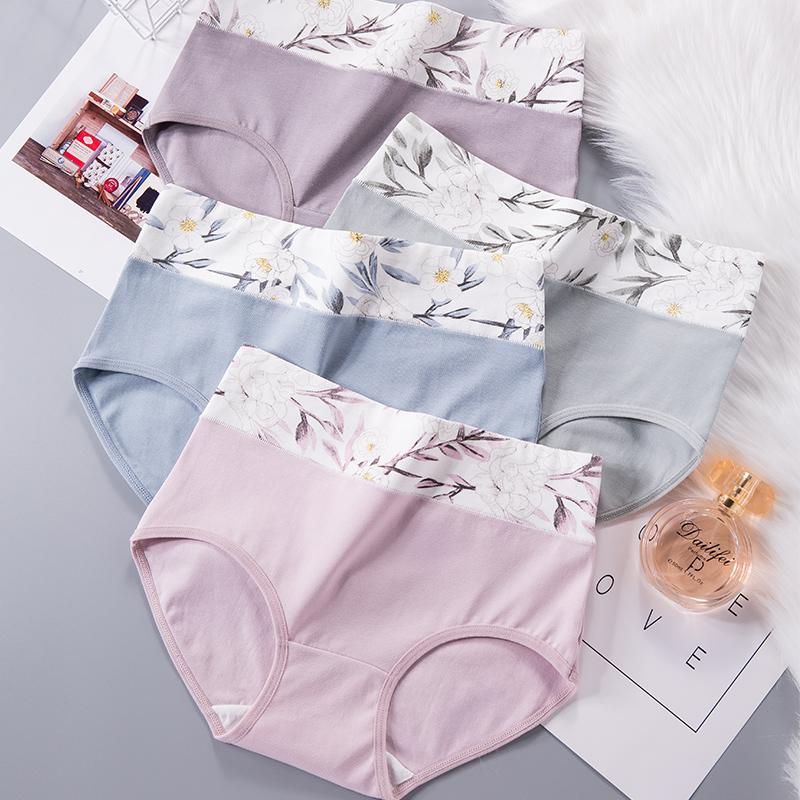 4 Teile/satz Hohe Taille Baumwolle Frauen Höschen Plus Größe Body Shaper Unterwäsche Atmungsaktive Unterhose Weiche Panty Abnehmen Weibliche Slips L von Joom DACH