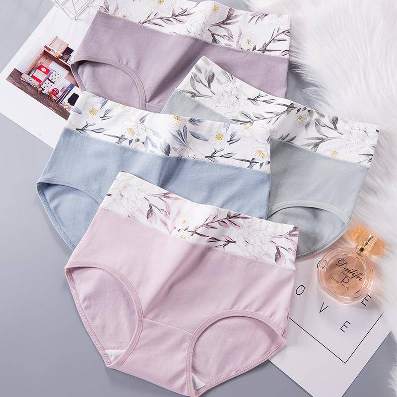 4 Teile/satz Hohe Taille Baumwolle Frauen Höschen Plus Größe Body Shaper Unterwäsche Atmungsaktive Unterhose Weiche Panty Abnehmen Weibliche Slips XXL von Joom DACH