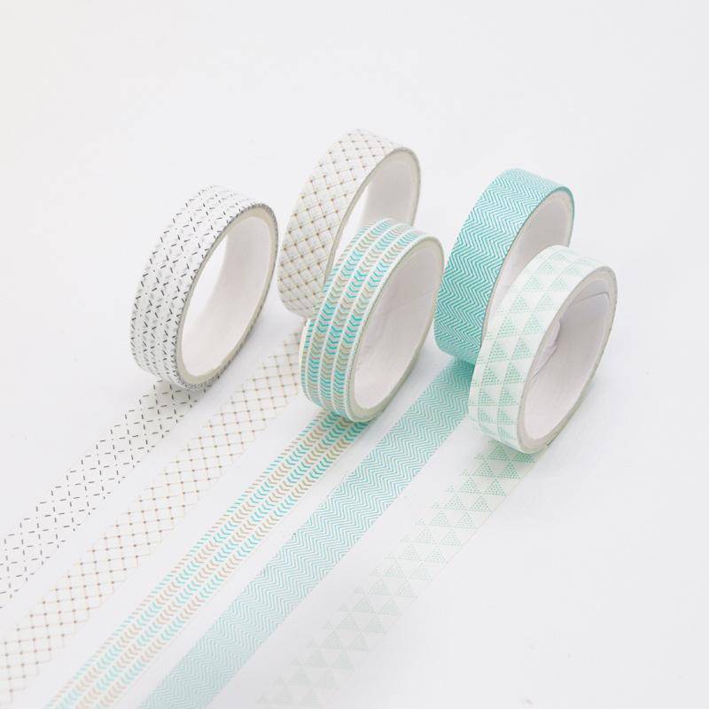4 Teile/satz Retro Geometrie Washi Tape Set Tagebuch DIY Dekoration Student Aufkleber Koreanische Schreibwaren Bürobedarf Pfirsich von Joom DACH