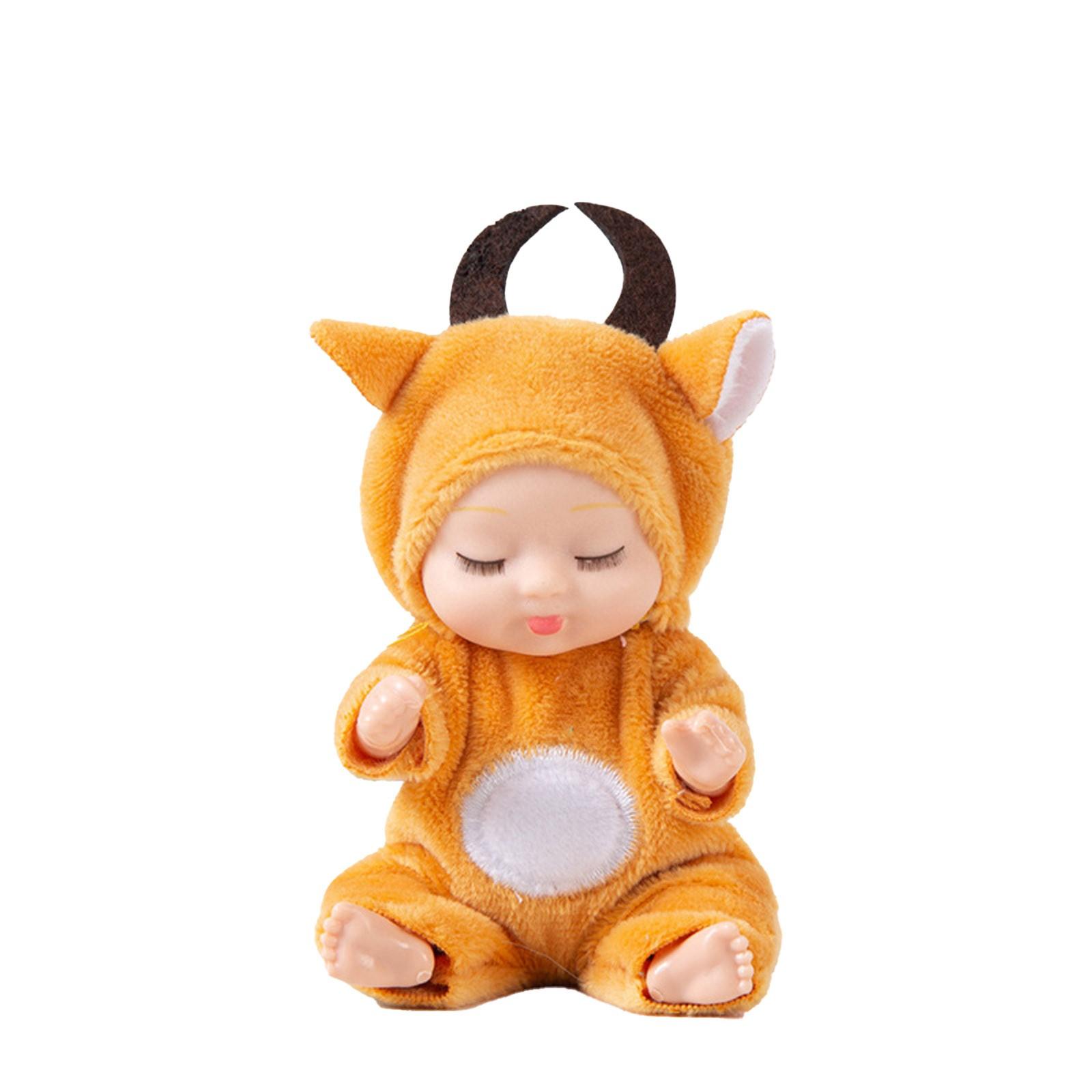 4 Zoll Babypuppen 6-teiliges Set Realistische Babypuppen Spielzeug mit süßer handgefertigter Puppenkleidung Für Kinder ab 3 Jahren One Size von Joom DACH