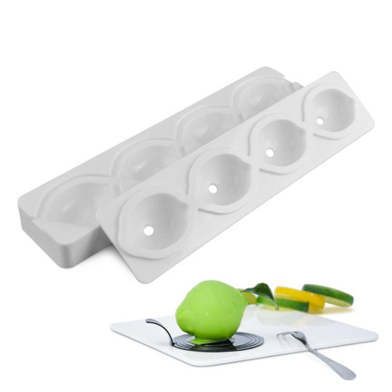 4-fach Zitronenförmige Kuchenformen Silikon Mousse Kuchenformen Muffin Backform weiß von Joom DACH