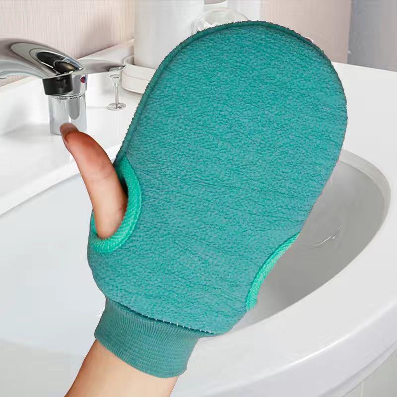 4 farben Bad Handtuch Körper Reinigung Peeling Peeling Peeling Abgestorbene Haut Anti Slip Handschuhe Weiche Bad Bürste Für Dusche SPA körper Massage spanische viridian von Joom DACH