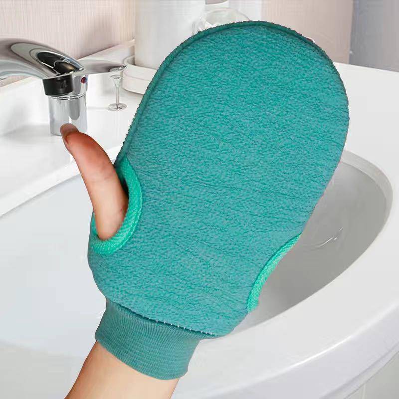 4 farben Bad Handtuch Körper Reinigung Peeling Peeling Peeling Abgestorbene Haut Anti Slip Handschuhe Weiche Bad Bürste Für Dusche SPA körper Massage spanische viridian von Joom DACH