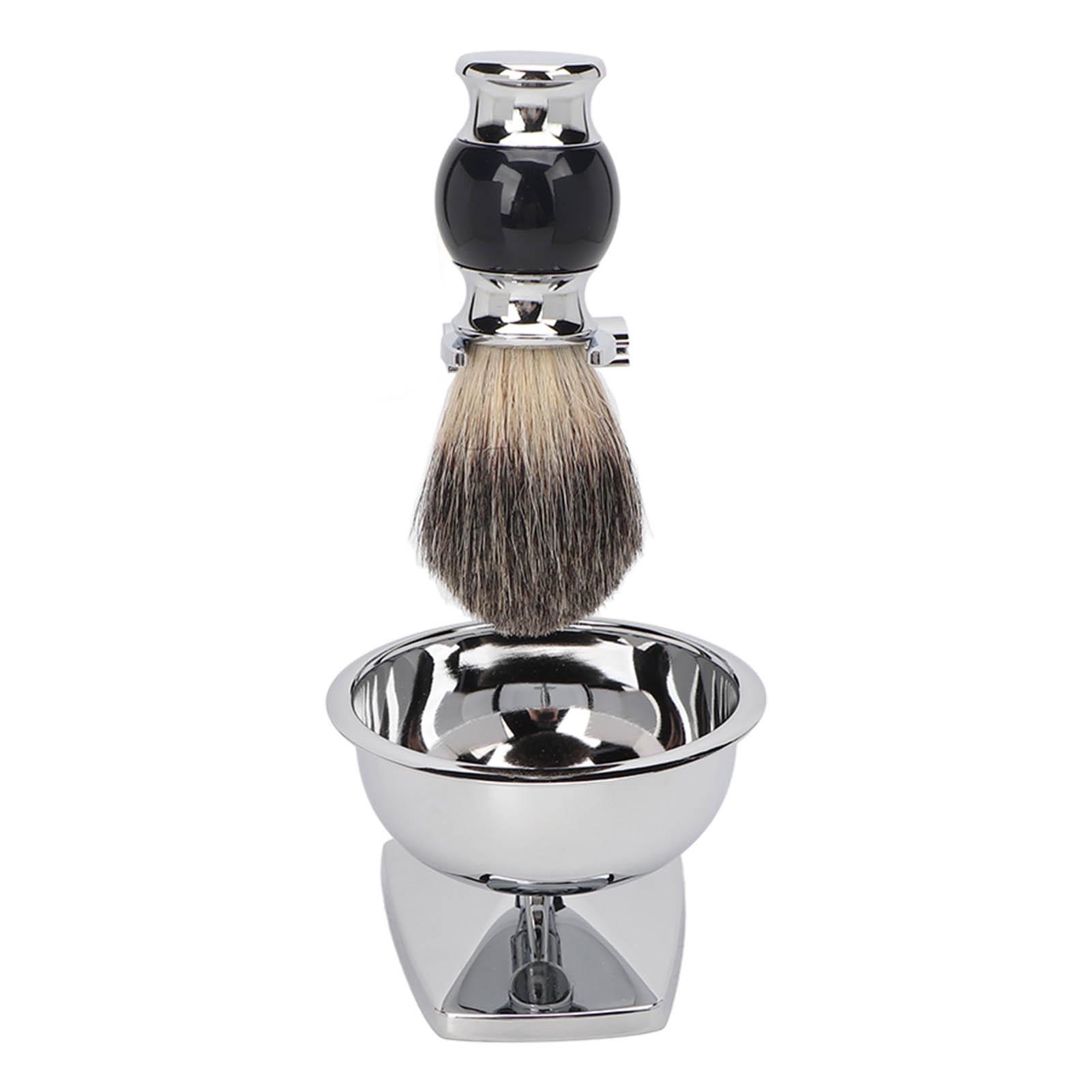 4 in 1 Seife Bartbürsten Sets Bürste Schale Halter Trimmer Legierung Nassbartbürsten Sets für Männer von Joom DACH
