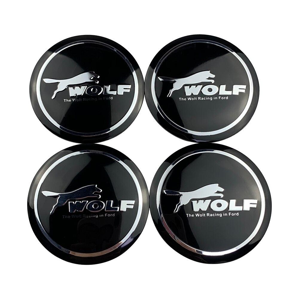 4 stücke Auto Styling Wolf Logo Rad Center Hub Cap Abdeckung Aufkleber für Ford Focus MK1 MK2 MK3 Focus ST RS Rad Auto Aufkleber Emblem schwarz von Joom DACH