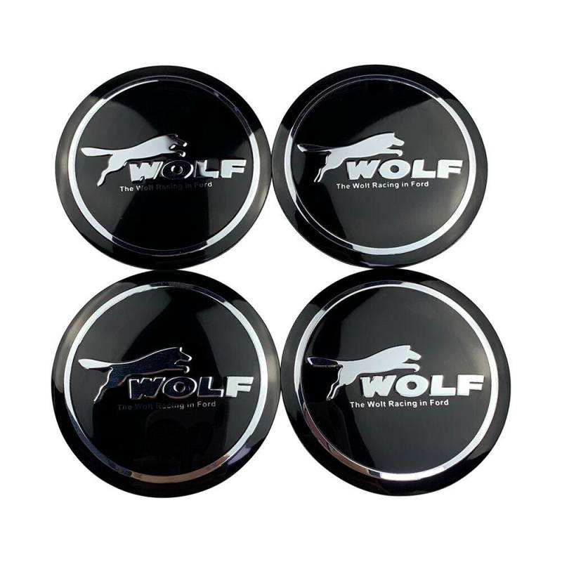4 stücke Auto Styling Wolf Logo Rad Center Hub Cap Abdeckung Aufkleber für Ford Focus MK1 MK2 MK3 Focus ST RS Rad Auto Aufkleber Emblem schwarz von Joom DACH