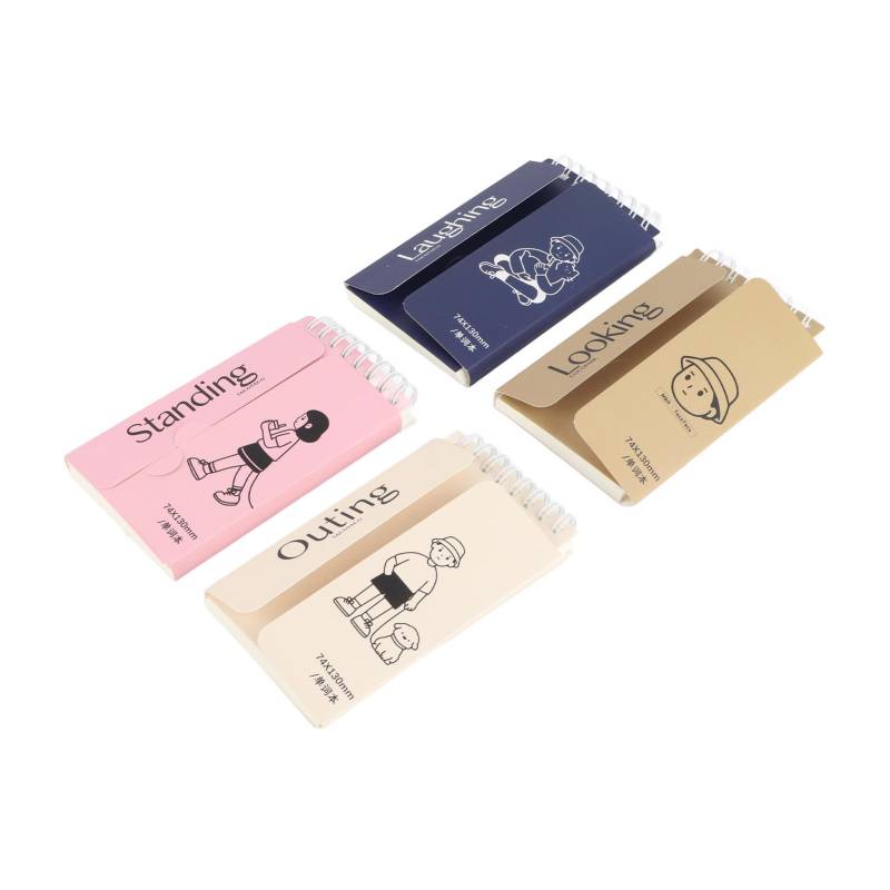 4 stücke Kleine Spirale Notebook Tasche Top Gebunden Memo Bücher für Reise Tagebücher Täglichen Scrapbooking von Joom DACH