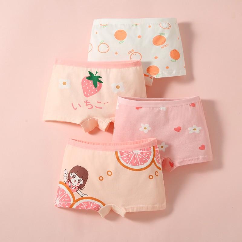 4 teil/los Cartoon Kaninchen Unterwäsche Mädchen Boxer Kinder Höschen Baumwolle Unterhose Slips L 6-8years von Joom DACH