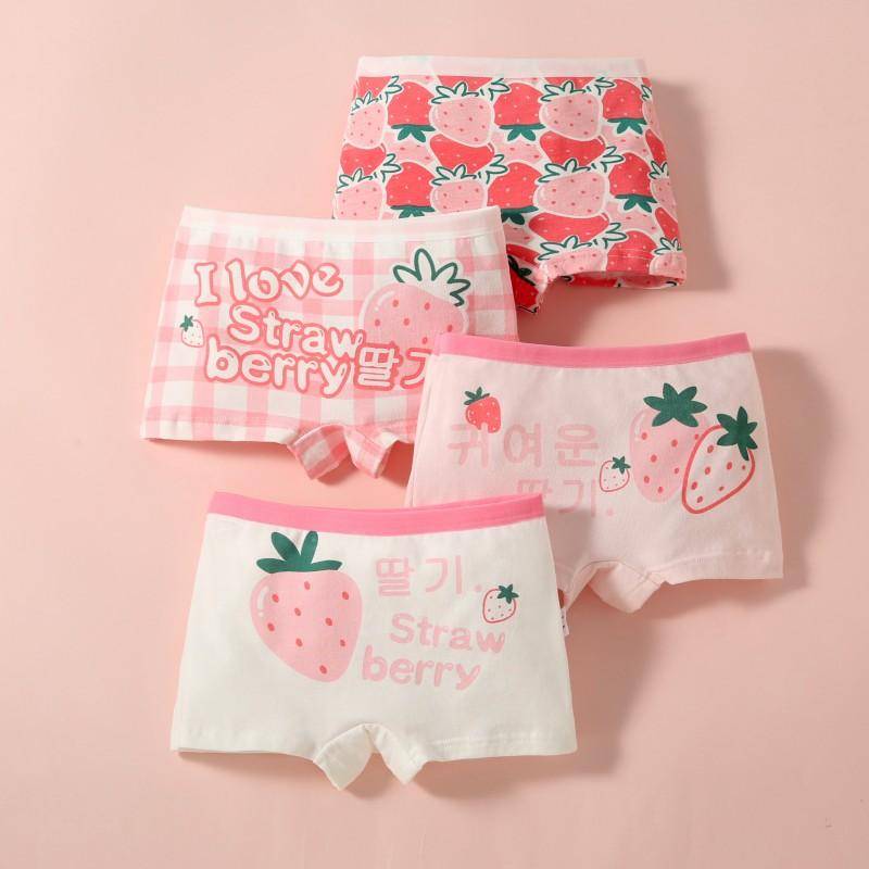 4 teil/los Cartoon Kaninchen Unterwäsche Mädchen Boxer Kinder Höschen Baumwolle Unterhose Slips L 6-8years von Joom DACH