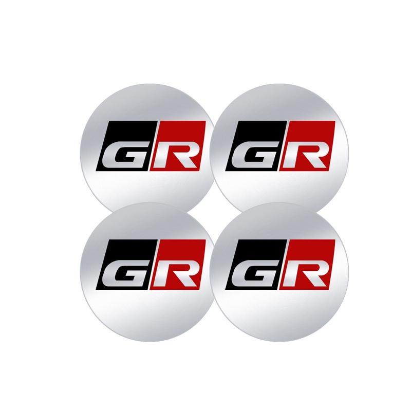 4 teile/satz 56mm Auto GR Sport Schwarz Rot Logo Rad Mitte Kappe Felge Abzeichen Aluminium Emblem Aufkleber Für Toyota yaris C-HR RAV4 Avensis Prado 4pcs/set von Joom DACH