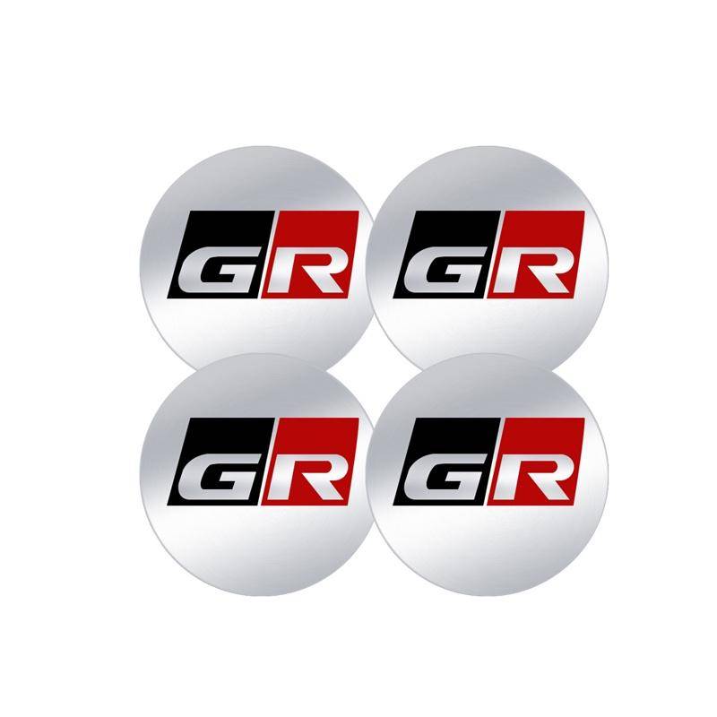 4 teile/satz 56mm Auto GR Sport Schwarz Rot Logo Rad Mitte Kappe Felge Abzeichen Aluminium Emblem Aufkleber Für Toyota yaris C-HR RAV4 Avensis Prado 4pcs/set von Joom DACH