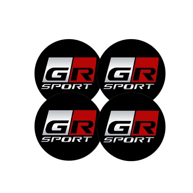 4 teile/satz 56mm Auto GR Sport Schwarz Rot Logo Rad Mitte Kappe Felge Abzeichen Aluminium Emblem Aufkleber Für Toyota yaris C-HR RAV4 Avensis Prado 4pcs/set von Joom DACH