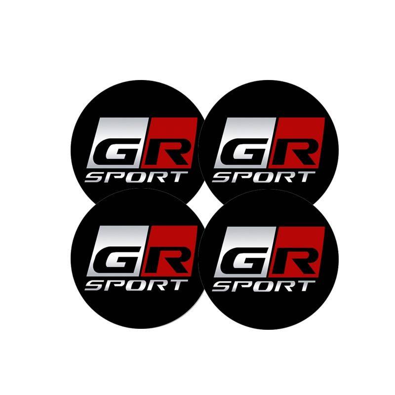 4 teile/satz 56mm Auto GR Sport Schwarz Rot Logo Rad Mitte Kappe Felge Abzeichen Aluminium Emblem Aufkleber Für Toyota yaris C-HR RAV4 Avensis Prado 4pcs/set von Joom DACH