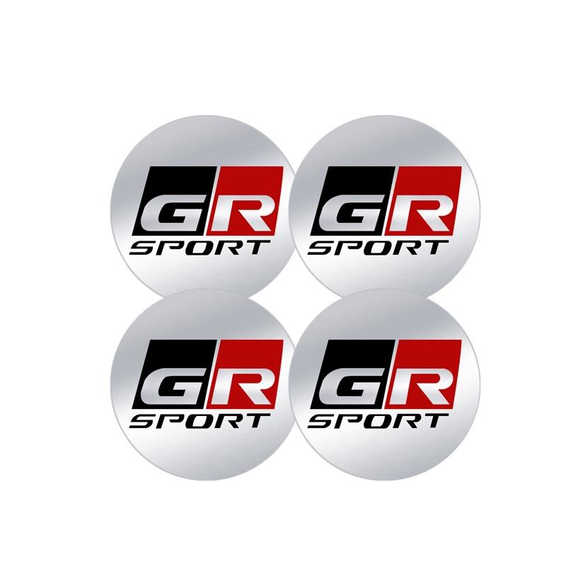 4 teile/satz 56mm Auto GR Sport Schwarz Rot Logo Rad Mitte Kappe Felge Abzeichen Aluminium Emblem Aufkleber Für Toyota yaris C-HR RAV4 Avensis Prado 4pcs/set von Joom DACH