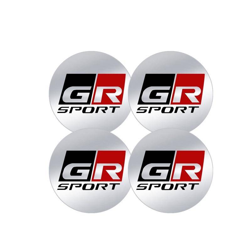 4 teile/satz 56mm Auto GR Sport Schwarz Rot Logo Rad Mitte Kappe Felge Abzeichen Aluminium Emblem Aufkleber Für Toyota yaris C-HR RAV4 Avensis Prado 4pcs/set von Joom DACH