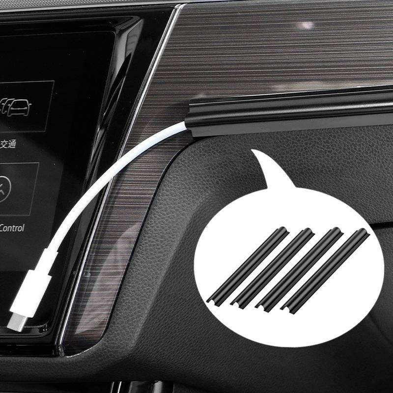 4 teile/satz Auto Innen Kabel Linie Hülse Schutz Universal Versteckte Draht Abdeckung Clips Daten Kabel Organizer Clamp Zubehör 4pcs schwarz von Joom DACH