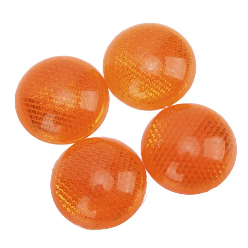 4-teiliges Set 1,65 Zoll Orange Runder Reflektor Reflektierender Aufkleber Hohe Sichtbarkeit Warnung Wetterfest für von Joom DACH