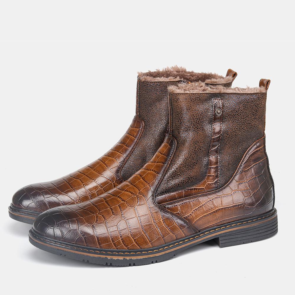 40-45 Herren Winterschuhe rutschfeste bequeme Schneestiefel warme Winterstiefel Herren 44 braun von Joom DACH