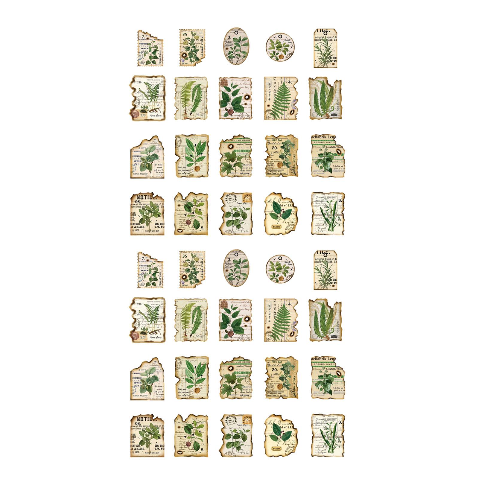 40 Blatt Vintage Sticker Transparentes Muster Vielseitig Tragbar Deko-Sticker für Handbuch Notizbuch von Joom DACH