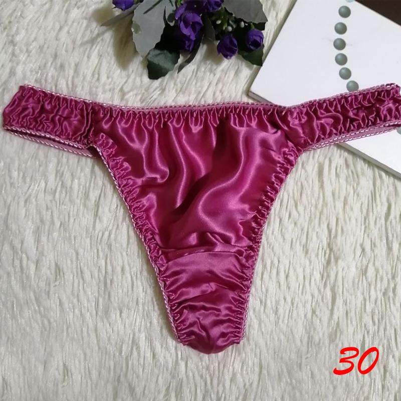 40 Farben Höschen Damen/Herren Unterwäsche Seide Rüschen Slips Dessous Knickers Kawaii Satin 2XL von Joom DACH