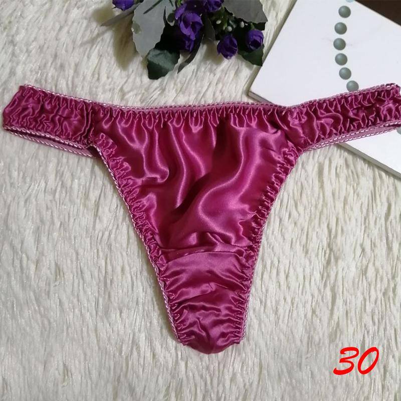 40 Farben Höschen Damen/Herren Unterwäsche Seide Rüschen Slips Dessous Knickers Kawaii Satin 2XL von Joom DACH