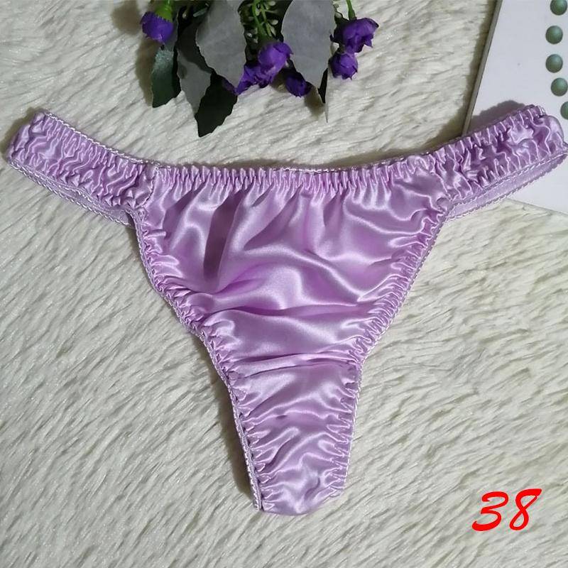 40 Farben Höschen Damen/Herren Unterwäsche Seide Rüschen Slips Dessous Knickers Kawaii Satin 2XL von Joom DACH