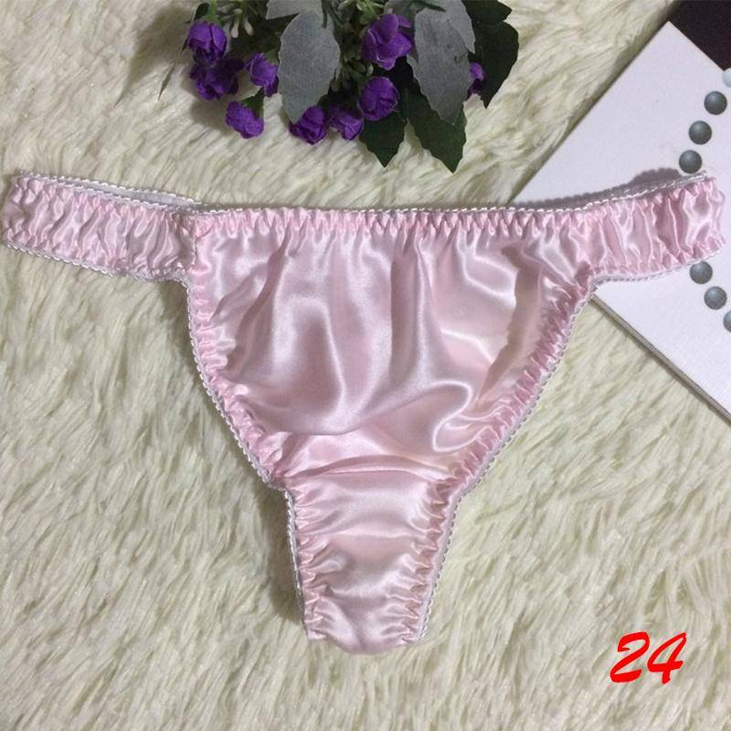 40 Farben Höschen Damen/Herren Unterwäsche Seide Rüschen Slips Dessous Knickers Kawaii Satin L von Joom DACH