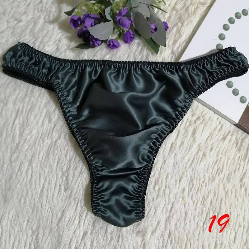 40 Farben Höschen Damen/Herren Unterwäsche Seide Rüschen Slips Dessous Knickers Kawaii Satin XL von Joom DACH