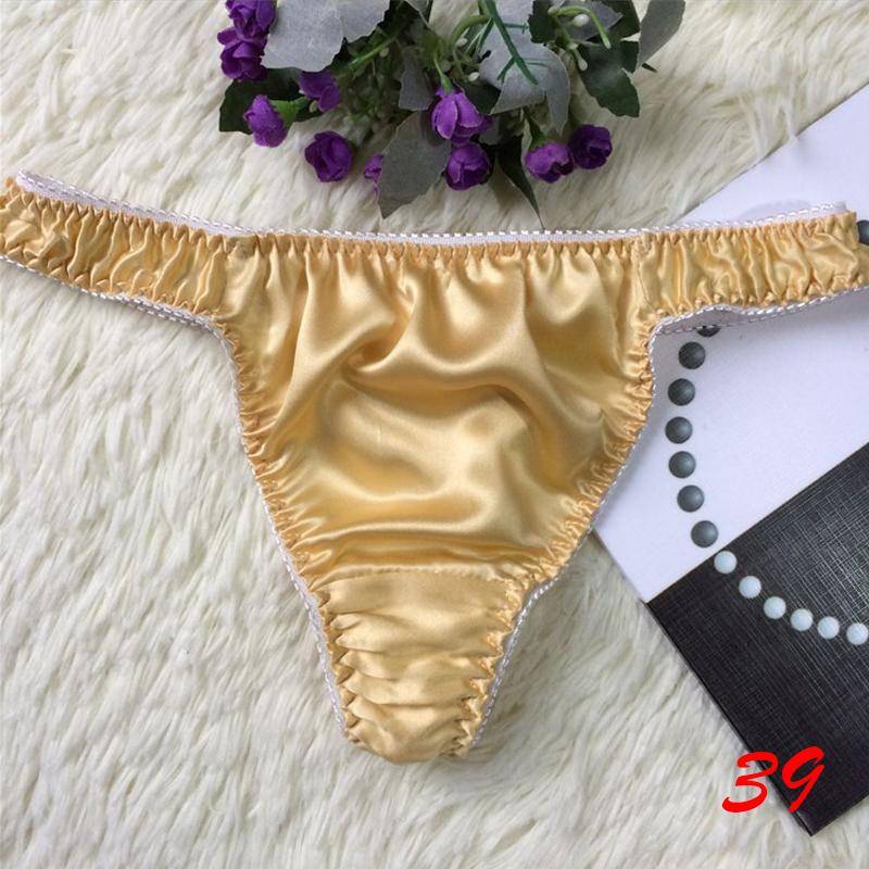 40 Farben Höschen Damen/Herren Unterwäsche Seide Rüschen Slips Dessous Knickers Kawaii Satin XL von Joom DACH