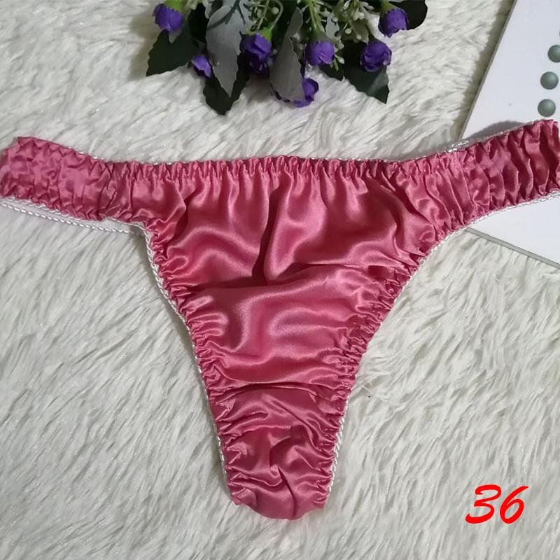 40 Farben Höschen Damen/Herren Unterwäsche Seide Rüschen Slips Dessous Knickers Kawaii Satin XL von Joom DACH