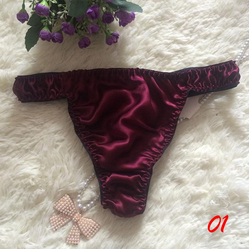 40 Farben Höschen Damen/Herren Unterwäsche Seide Rüschen Slips Dessous Knickers Kawaii Satin XL von Joom DACH