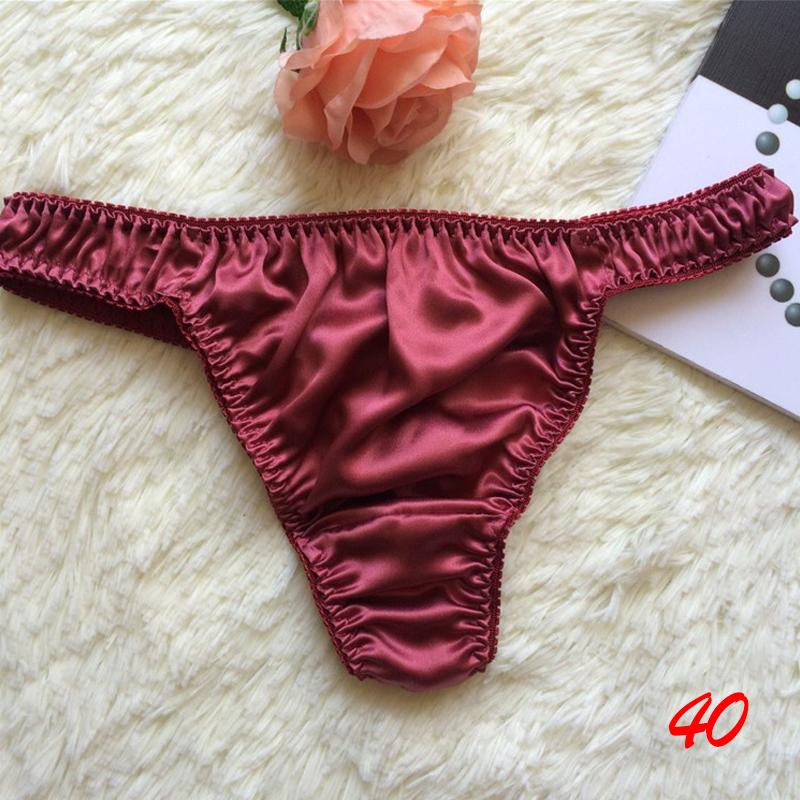40 Farben Höschen Damen/Herren Unterwäsche Seide Rüschen Slips Dessous Knickers Kawaii Satin XL von Joom DACH