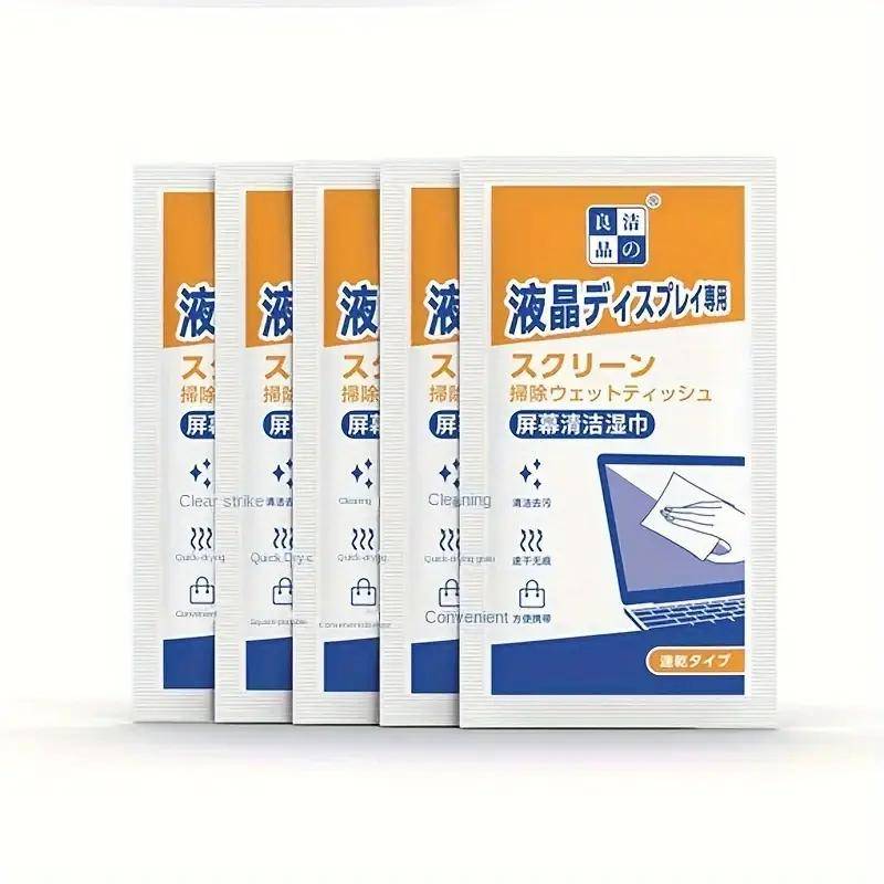 40 STK. 3-in-1-Staubabsorber-Aufkleber, Trocken- und Feuchttücher, Alkohol-Paket-Kits, Telefon-LCD-Displayschutzfolie, Kameraobjektiv-Film-Reinigungswerkzeuge 40PCS von Joom DACH